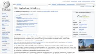 
                            12. SRH Hochschule Heidelberg – Wikipedia