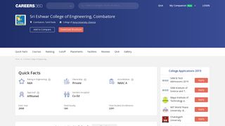 
                            10. Sri Eshwar College of Engineering, Coimbatore - courses, fee, cut off ...