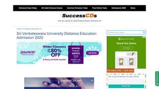 
                            10. Sri Venkateswara University Distance Education Admission 2018