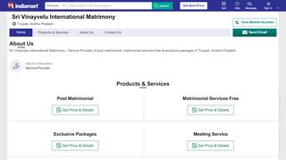 
                            8. Sri Vinayvelu International Matrimony - IndiaMART