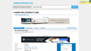 
                            5. srlconnect.com at WI. SRL Ltd-Srlconnect Login. - Website Informer