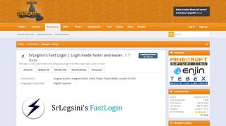 
                            1. SrLegsini's Fast Login | Login made faster and easier. | SpigotMC ...