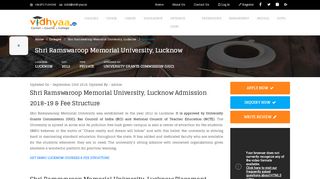 
                            12. SRMU, Lucknow Admission & Fee Structure 2018-19 - Vidhyaa.in