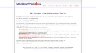 
                            3. SRN Manager – Das Online Control System - 0800 NUMMER ...