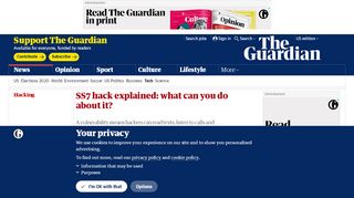 
                            10. SS7 hack explained: what can you do about it? | Technology | The ...