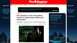 
                            8. SS7 spookery on the cheap allows hackers to impersonate mobile ...