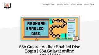 
                            2. SSA Gujarat Aadhar Enabled Dise Login | SSA ... - Aadhaar Card