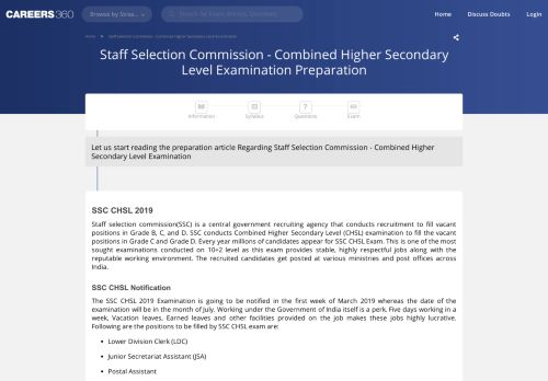 
                            11. SSC CHSL 2019 - Exam Notification, Eligibility, Vacancies, Dates ...