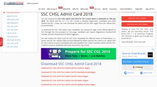 
                            6. SSC CHSL Admit Card 2018 Tier-2 Exam Released: Download Here