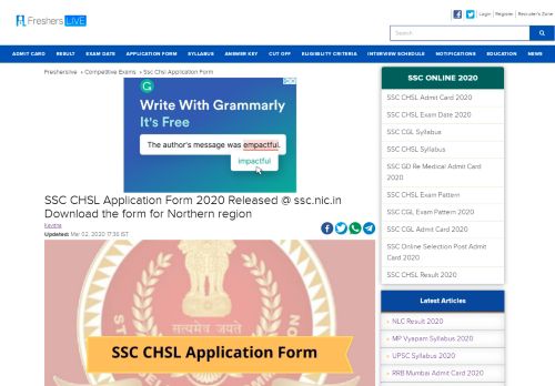 
                            13. SSC CHSL APPLICATION FORM 2019 Apply Online, Guidelines to ...
