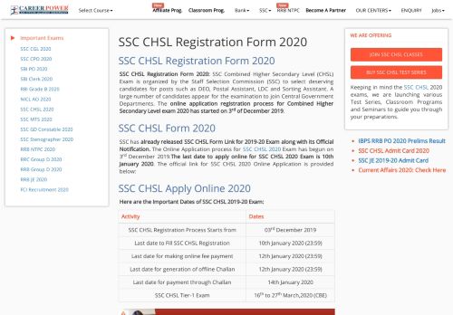
                            9. SSC CHSL Apply Online 2017: Online Application Form