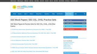 
                            4. SSC Mock Papers: SSC CGL, CHSL Practice Sets - SSC Adda
