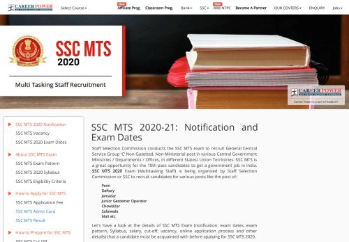 
                            5. SSC MTS 2019 Exam Dates Out | Notification & Syllabus - Career Power