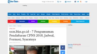 
                            12. sscn.bkn.go.id - 7 Pengumuman Pendaftaran CPNS 2018, Jadwal ...