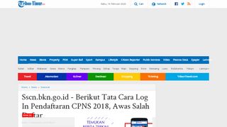 
                            3. Sscn.bkn.go.id - Berikut Tata Cara Log In Pendaftaran CPNS 2018 ...