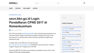 
                            9. sscn.bkn.go.id Login Pendaftaran CPNS 2017 di Kemenkumham ...