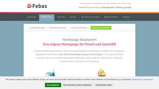 
                            4. SSD Webhosting mit Homepage Baukasten - Febas