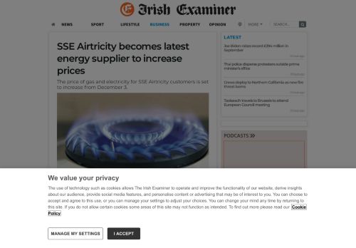 
                            10. SSE Airtricity becomes latest energy supplier to increase prices | Irish ...