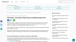 
                            10. SSE Pajak : Cara Bayar Pajak Online via EBilling Pajak 2018 ...