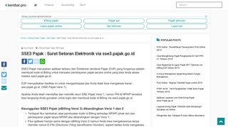
                            8. SSE3 Pajak : Surat Setoran Elektronik via sse3.pajak.go.id - Kembar.pro