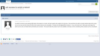 
                            1. ssh access to script a reboot - Feature Requests - Barracuda User ...