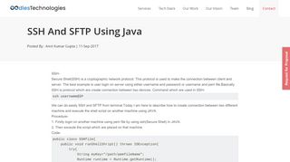 
                            9. SSH And SFTP Using Java - Oodles Technologies