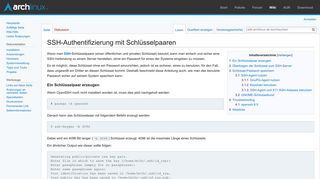 
                            8. SSH-Authentifizierung mit Schlüsselpaaren – wiki.archlinux.de