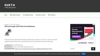 
                            3. SSH auto login with Putty from Windows – Oueta