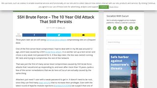 
                            10. SSH Brute Force - The 10 Year Old Attack That Still Persists