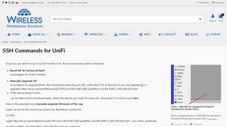 
                            2. SSH commands for Unifi - Wireless Professional Solutions