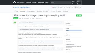 
                            11. SSH connection hangs connecting to Karaf log · Issue #653 · openhab ...