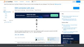 
                            1. SSH connection with Java - Stack Overflow