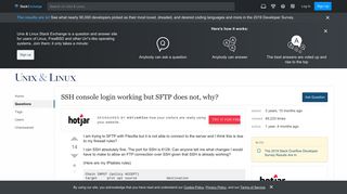
                            11. SSH console login working but SFTP does not, why? - Unix & Linux ...