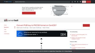 
                            11. ssh - Convert PUB key to PKCS8 format on CentOS? - Server Fault