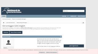 
                            2. SSH einloggen nicht möglich - Unixboard.de