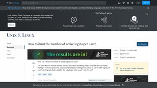 
                            4. ssh - How to limit the number of active logins per user? - Unix ...