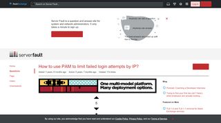 
                            6. ssh - How to use PAM to limit failed login attempts by IP ...