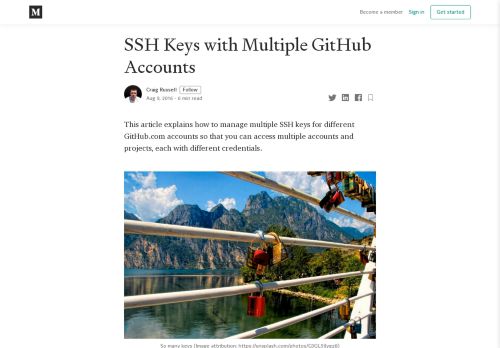 
                            11. SSH Keys with Multiple GitHub Accounts – Craig Russell – Medium