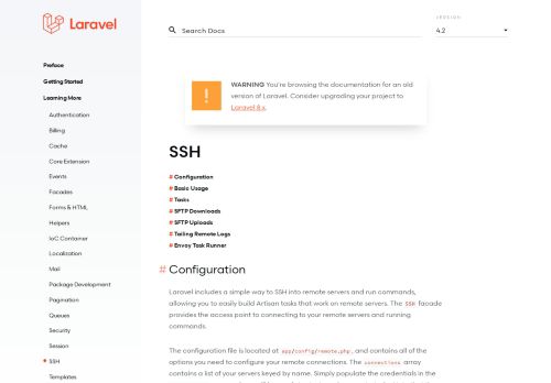 
                            8. SSH - Laravel - The PHP Framework For Web Artisans