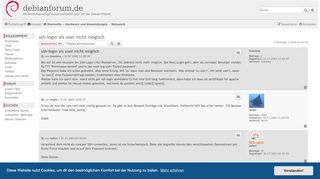 
                            3. ssh-login als user nicht möglich - debianforum.de