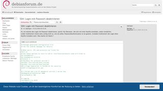 
                            2. SSH: Login mit Passwort deaktivieren - debianforum.de