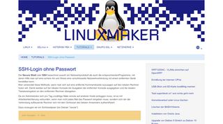 
                            9. SSH-Login ohne Passwort - Linuxmaker