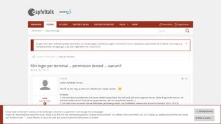 
                            5. SSH login per terminal ... permission denied ... warum? | Apfeltalk