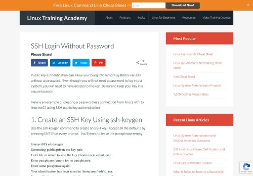 
                            7. SSH Login Without Password | Linux Training Academy