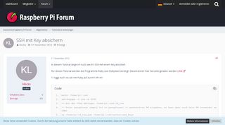 
                            7. SSH mit Key absichern - Tutorials & Anleitungen - Deutsches ...