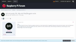 
                            5. ssh mit putty OK, sftp mit FileZilla geht nicht - WiFi, Bluetooth ...