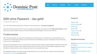 
                            13. SSH ohne Passwort – das geht! | Dominic Pratt