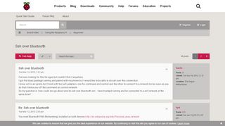 
                            3. Ssh over bluetooth - Raspberry Pi Forums