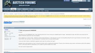 
                            4. SSH root password DM800HD - Austech.info