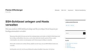 
                            13. SSH-Schlüssel anlegen und Hosts verwalten - Florian Effenberger